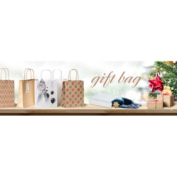 Party, Wedding, Business, Craft, Ornaments, Presents, Christmas Party Supplies, Kraft Paper Gift Bags with Handles