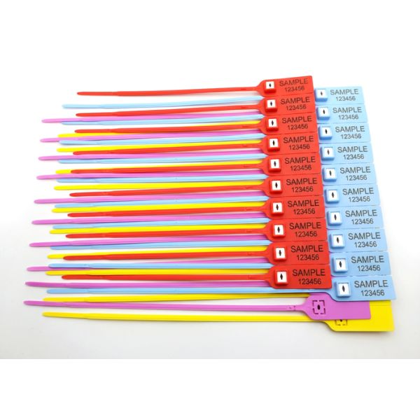 380 mm Length Pull Tight Plastic Security Seal with 268 N Tensile Strength and Laser Print for Tamper Proof Security