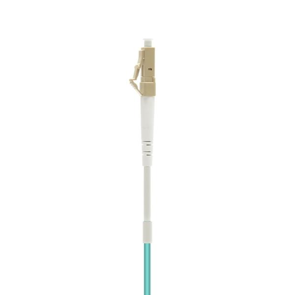 MPO-LC Fiber Optic Patch Cord 8 Core Aqua Round Bundle OM3 PVC LSZH 3.0mm