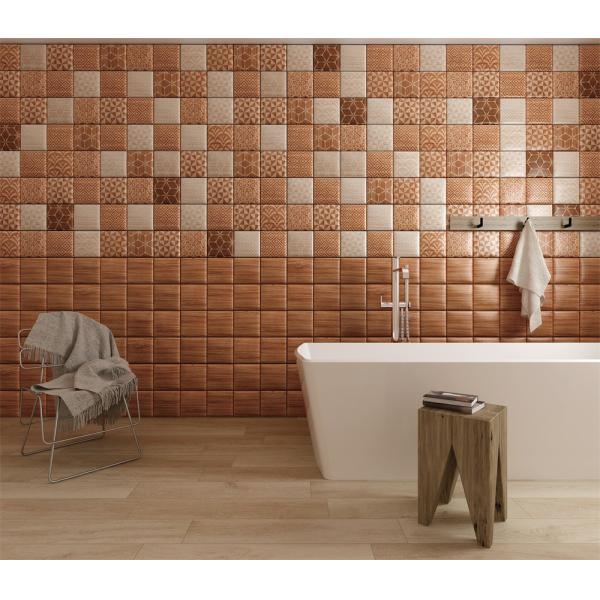 Coffee Clay Indoor Wall Tiles 152x152mm White Body