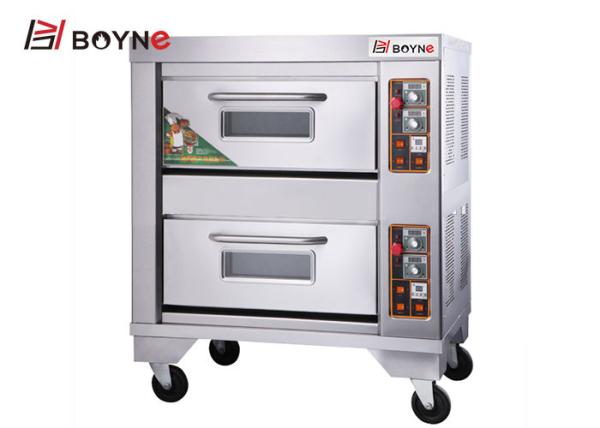 Stainless Steel Gas Three Layer Nine Trays Deck Oven Mechanical Panel