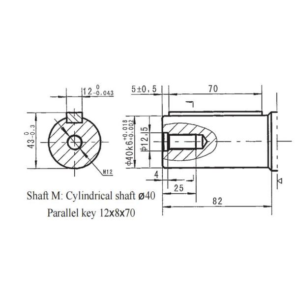 Shaft 40mm OMTW315 151B3033 high torque hydraulic motor For Forestry Engines