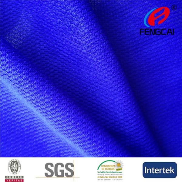 Royal Blue Sportswear Material Fabric , Interlock Basketball Shorts Fabric