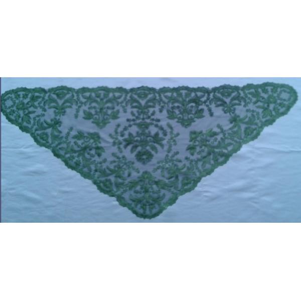 Elegant Embroidered Barcelona veil  Authentic Spanish Medallion Mantillas GREEN COLOR