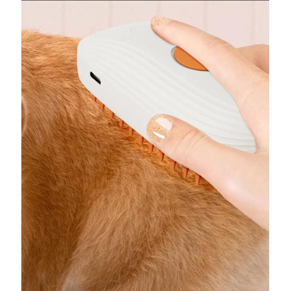 Pet Steam Massage Brush Featuring Detachable Heads For Easy Cleaning