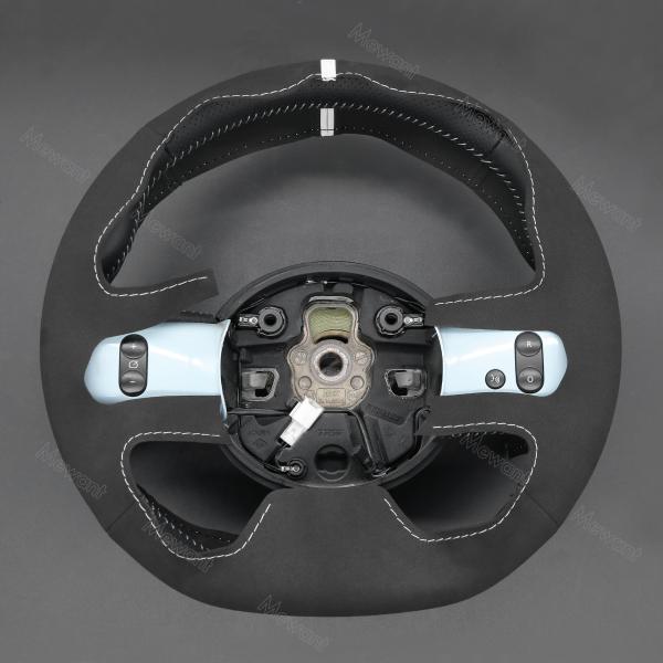 Customized Available Durable Leather Suede Hand Sewing Steering Wheel Cover Wrap for Renault Twingo 3 2014-2020