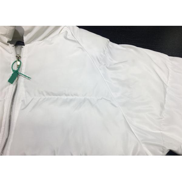 White Winter Puff Jacket Ladies Warm Parka Womens With Big Pockets In Fashion Style