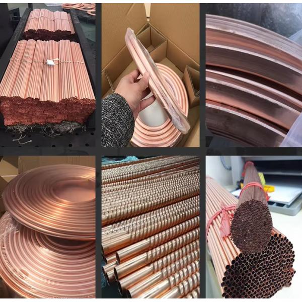 Red Copper Tube Seamless Pipes in TU0 TU1 TU2 Bending Cutting Welding Services Offered