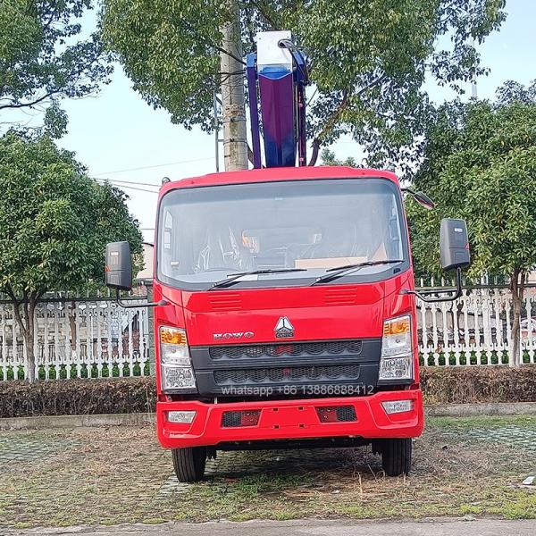 China   HOWO 4*2 New Diesel  High-Temperature Resistant AWP | Hydraulic Boom Lift for Oilfield & Pipeline Maintenance