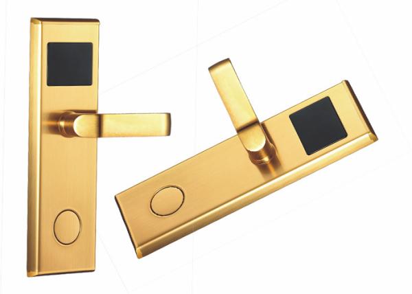 PVD Gold Modern House LOCK Hotel Fechadura de entrada com cartão / cartão aberto