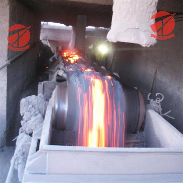 Heat resistant steel cord conveyer belt