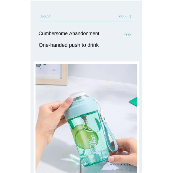 Leakproof 550ml Tritan Bpa Free Water Bottle Safe Creative High Appearance Summer Single Wall Coffee Mug Bottle Multifunctional Use With Customized Logo