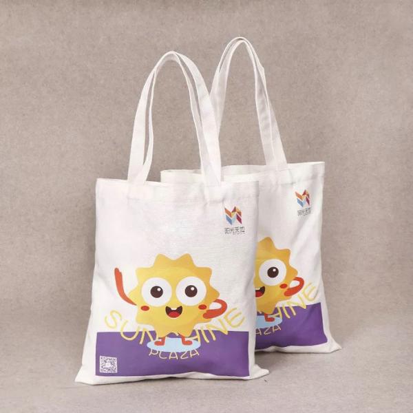 Fashionable Shoulder Cotton Canvas Tote Bags With Zipper Sunflower On The Surface