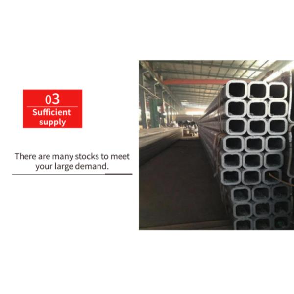 304 316 tubo rectangular de acero cuadrado de carbono del tubo Q235 Q345B de los SS