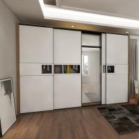 Anti Scratch Master Bedroom Closet Organizer 150cm Wardrobe