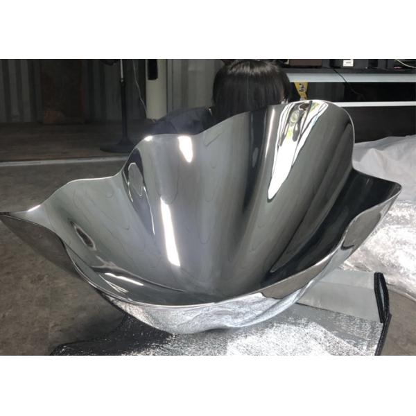 Изготовленным на заказ скульптура раковины нержавеющей стали размера отполированная зеркалом для на открытом воздухе