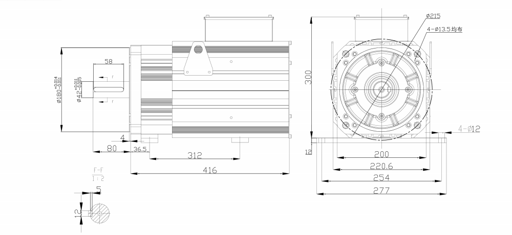 380V 11KW Lichuan Motor 2000RPM 54N.M 23bit 3 Phase AC Servo Motor Driver Kit 200M54020B+ M2034P