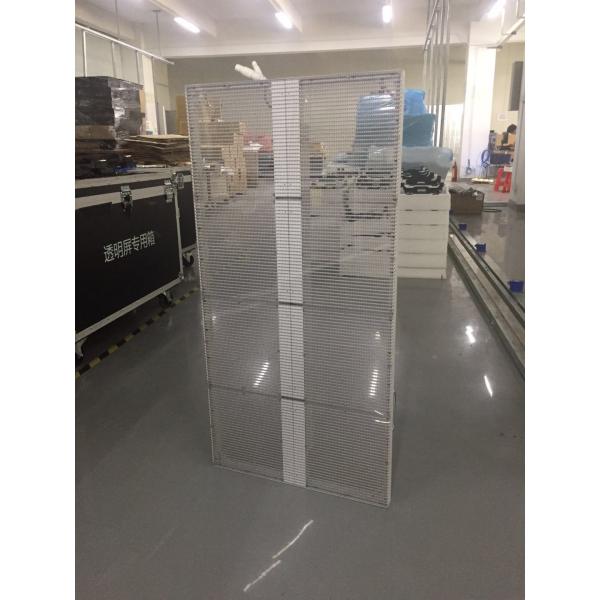 Outdoor Advertising Transparent LED Video Screen 16384 Dots For Shopping Mall Shenzhen Factory