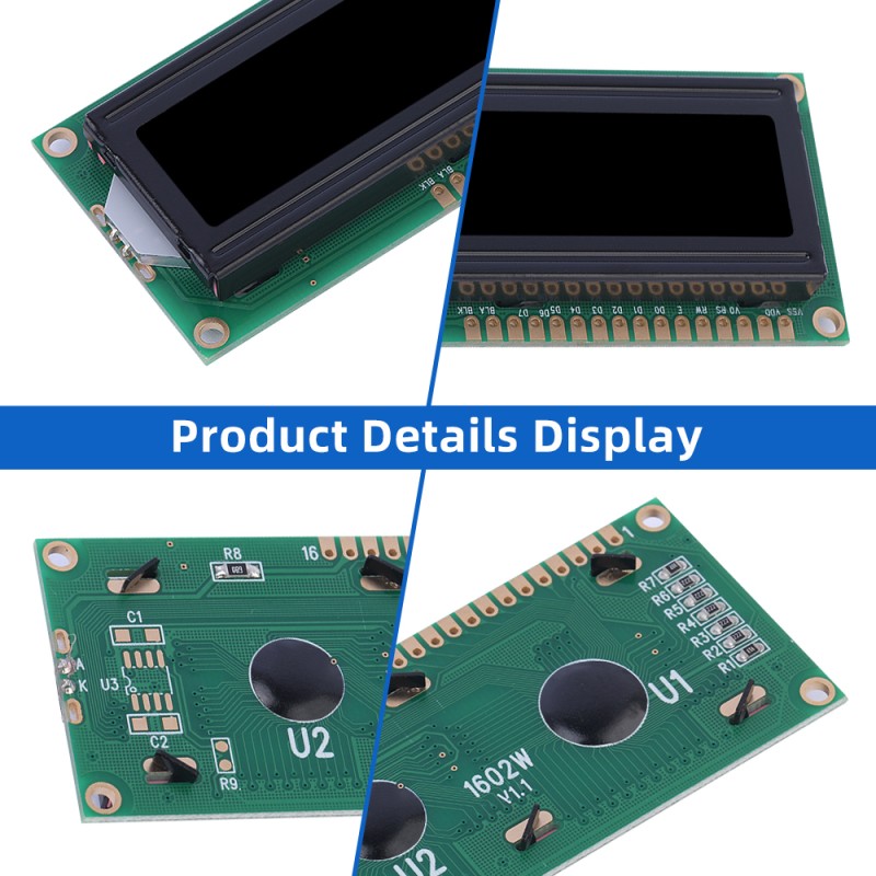 Russian BTN Black Film 1602W Large Window 02*16 1.6 Inches ST7066U LCD Display Screen