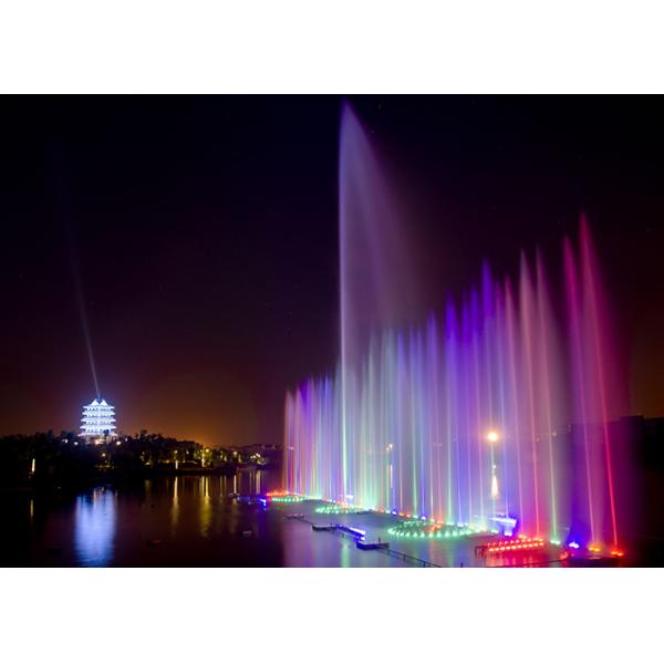 Chinese Large Music Dancing Fountain Show Swing Dancing Water Feature Long Lifetime