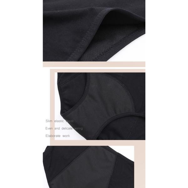 Высокий хлопок трусов нижнего белья периода подъема 4 слоя протекает трусы доказательства менструальные