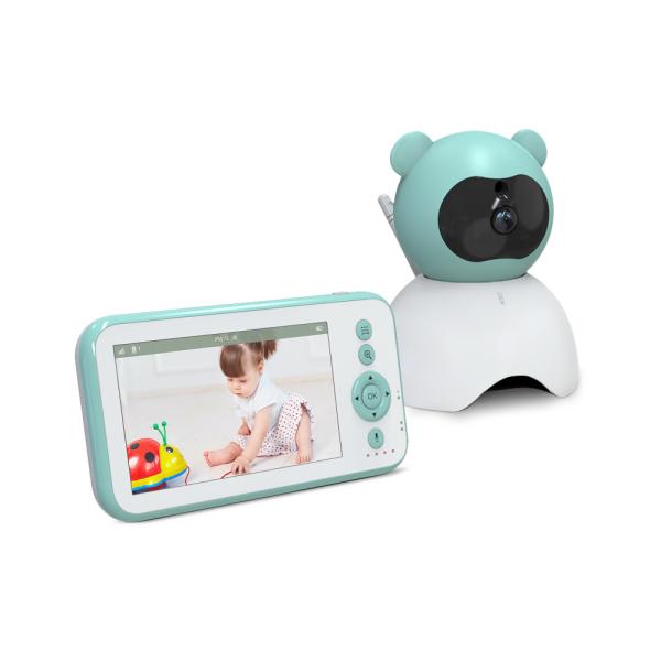 5000mAh Rechargeable Battery and RF2.4GHz FHSS Technology for Plug And Play Infant Video Babyphone 2 Way Full HD Monitor