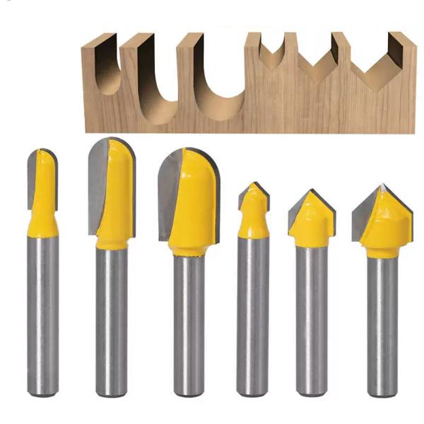 Customizable 90 Degree V-Groove Nose Groove Router Bit Set Shank Carbide Woodworking Carving Cutting Tool for Lettering OEM