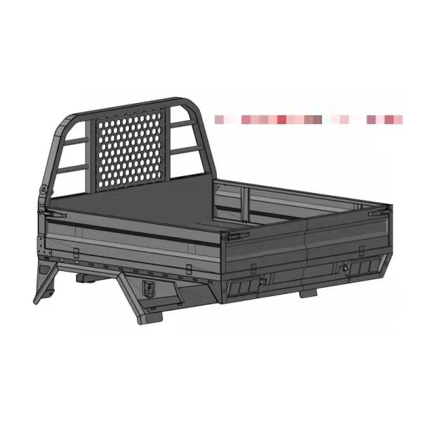 Black Q235 Steel Pickup TOYOTA Canopy For Hilux VIGO 2011-2014