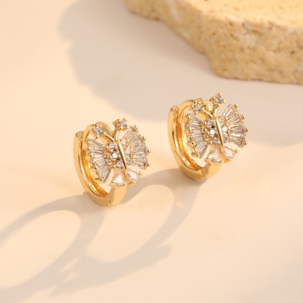 Multi Shape 14K Gold Plated Sow Shape Evil Eye Ear Buckles Earrings Jewelries for Jewelry Earrings