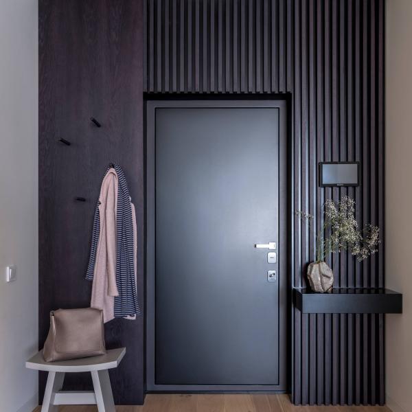 Grey Bathroom Bedroom Interior Doors Melamine Wooden Door 9mm MFC