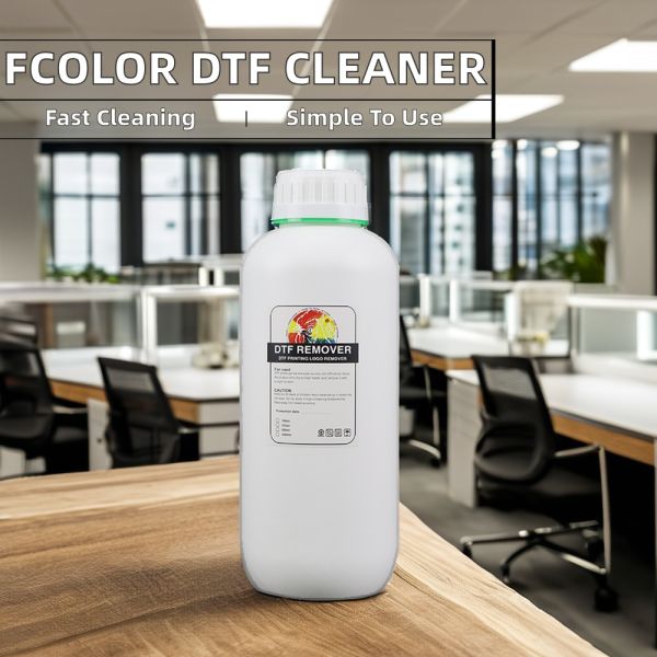 FCOLOR 100ML DTF Ink Remover Liquid Solution for Removing Clothes Logo Film Printing Pattern Adhesive for DTF Ink