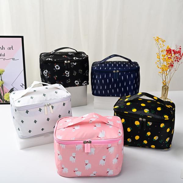 Professional Makeup Box with Zipper Closure Fashion Style Custom Cosmetic Box