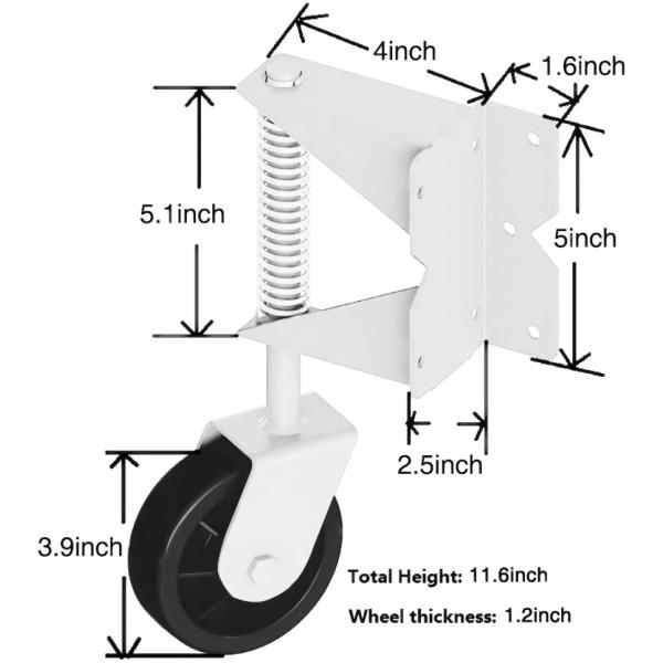Покрытые порошком и настраиваемые 6 дюймовые раздвижные двери Ролики для устойчивой древесины