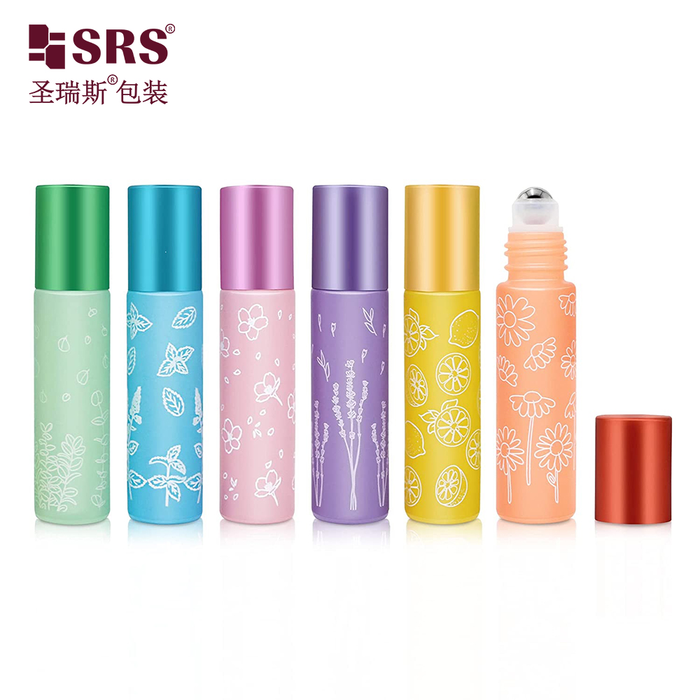 10ml Glass Roller Bottle Amber/ Clear Glass Roll On Bottle Designed with Leak Proof Steel Roller Ball for Essential Oil and Fragrance