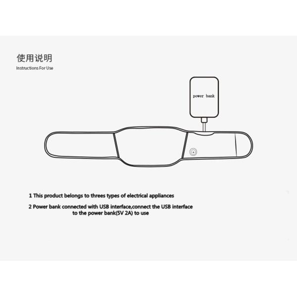 USB Cordless Warm Palace Belt Far Infrared For Waist Massage Overheat Protection
