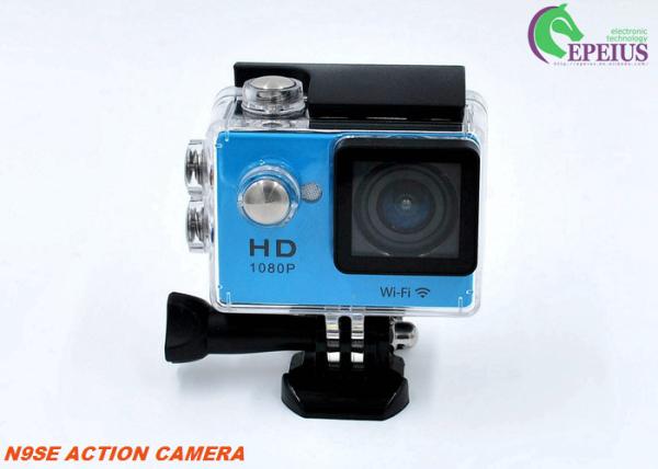 WIFI Gopro Underwater Camera N9 1080P , Full HD 2 Inch Screen Helmet Mounted Camera 