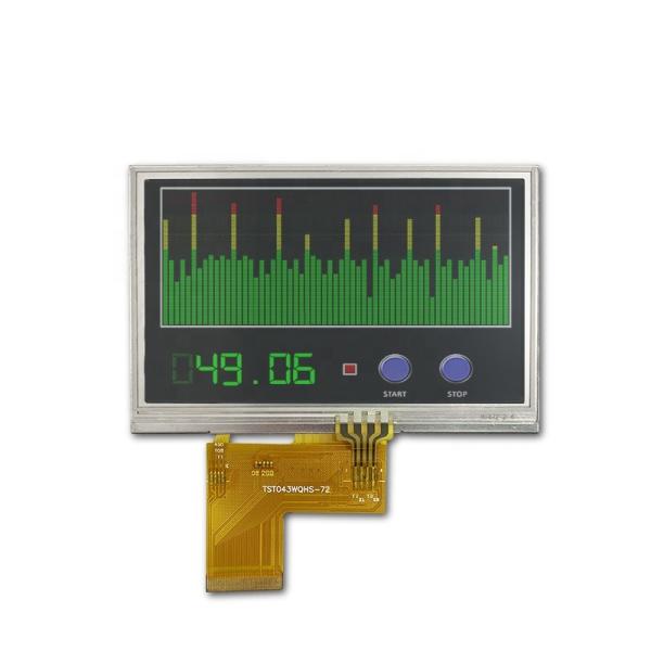 RGB 24bit 4.3 Inch Tft Display , 480x272 Tft Resistive Touchscreen