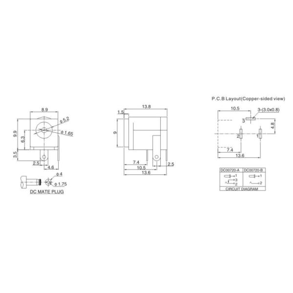 Laptop Power Adapter Connector DC00720