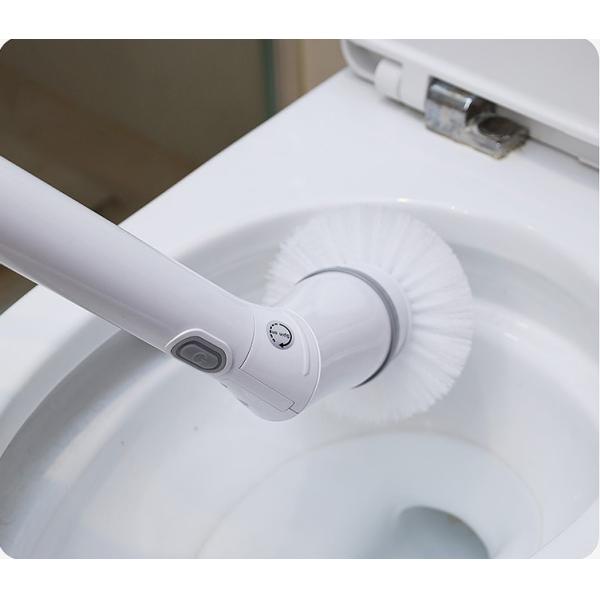 White Plastic Electric Cleaning Brush Set Top Selling Spin Scrubber for Deep Cleaning