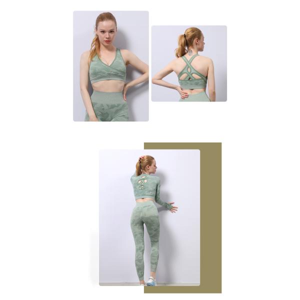 OEM Fabric Seamless Yoga Sets Antibacterial Ribbed Activewear Set