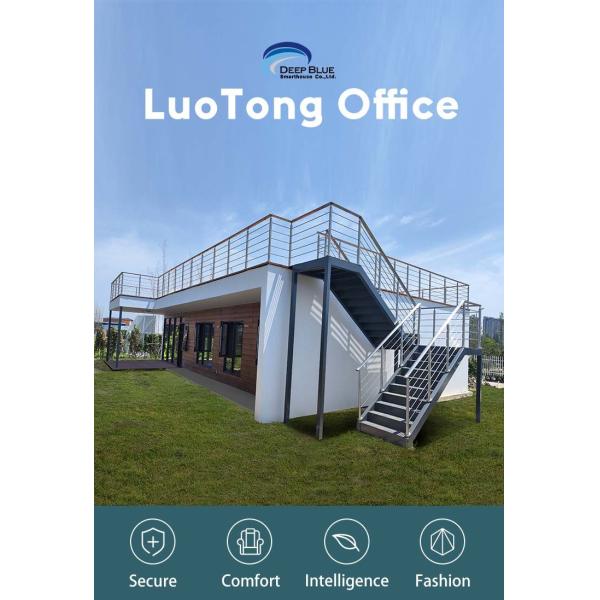 DEEPBLUE Prefab Wooden Bungalow With Light Steel Frame Construction