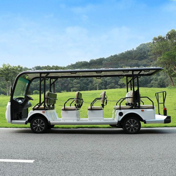 Fashion 14 Person Electric Sightseeing Bus , Max forward speed 45km/h