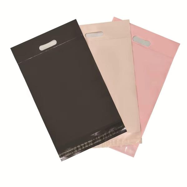 Custom Printed D2W Express Bag Degradable Silk Screen Material Thickened Damage Resistant Poly Mailing Bag with Handle for Shoes