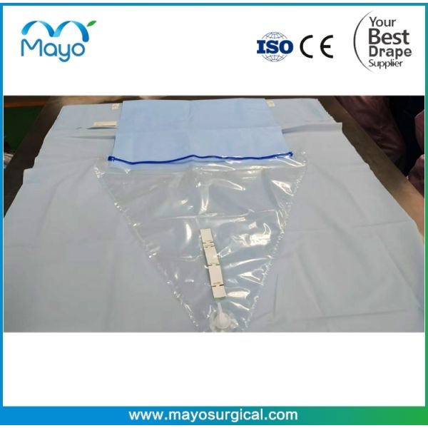 Calibrated obstetric delivery drape / under-buttock drape with a graduated fluid collection pouch