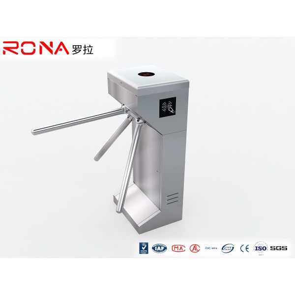Stainless Steel 304 Tripod Turnstile Gate Standing Type For Bus Station
