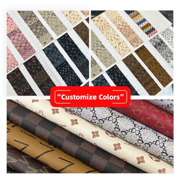 Pvc Four Leaf Clover Printed Style Synthetic Artificial Leather for Bag Packaging Notebook Phone Shell Faux Leather Fabric