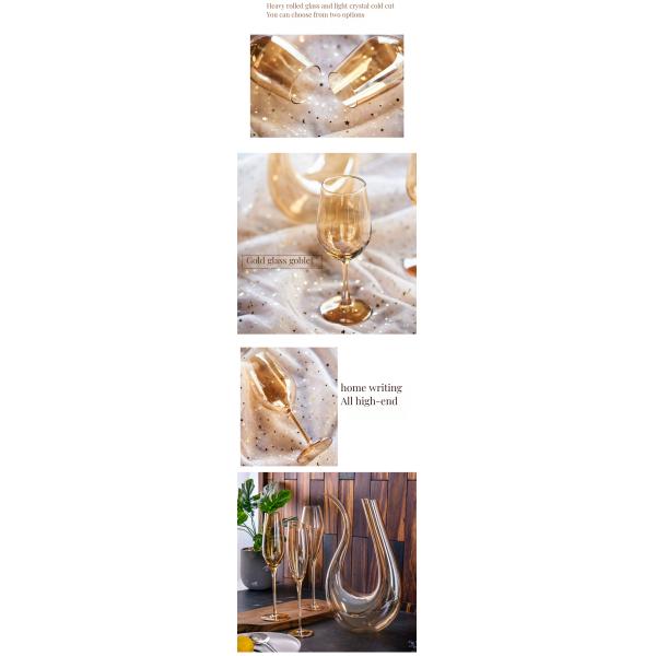 Glass Type Red Wine Goblets Made of Non-Lead Crystal for Classic Burgundy and Bordeaux