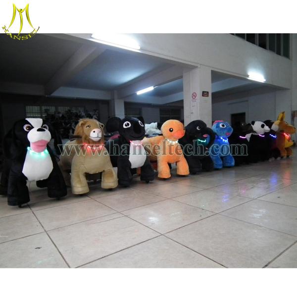 Hansel 2016 high quality coin operated ride on costumes 12 volt ride on toys style plush animal electric scooter