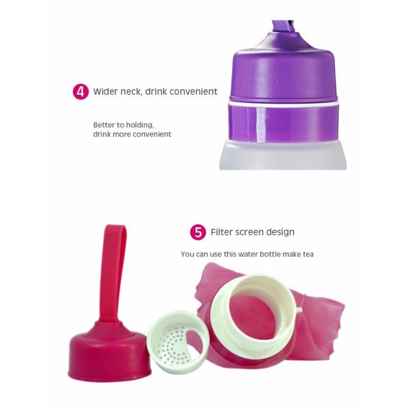 Unbreakable Silicone Water Bottle 320ml Impact Resistance Phthalate Free For Sports Drinking