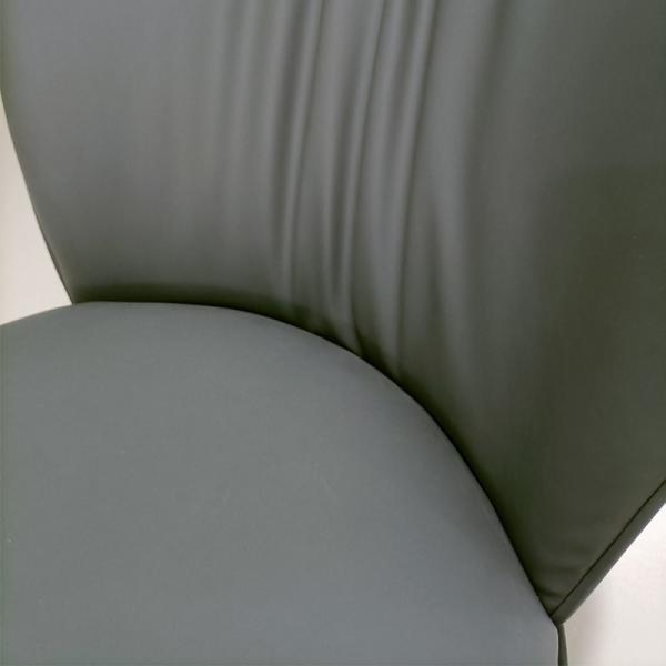 Luxe Shell Pleated Italian Furniture Dining Chairs Pu Leather Luxurious Comfort
